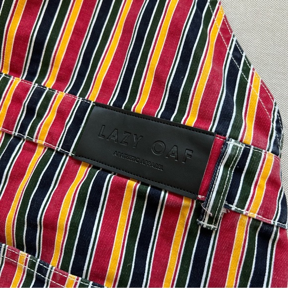 Lazy Oaf Fine Line Striped Straight Leg Dungarees - Picture 11 of 15